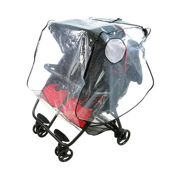 2人乗りベビーカー用レインカバー 横並び型 メーカー選ばず取付可能 二人乗り 双子用 BabyGo! 【送料無料 沖縄・一部地域を除く】